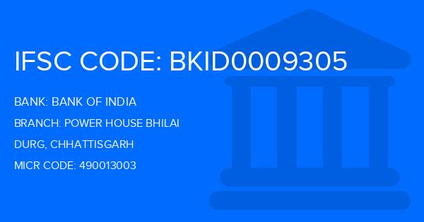 Bank Of India (BOI) Power House Bhilai Branch IFSC Code