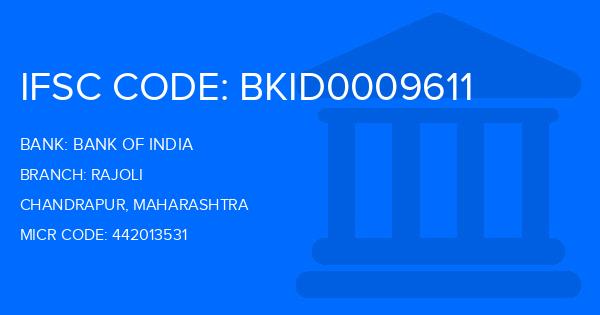 Bank Of India (BOI) Rajoli Branch IFSC Code