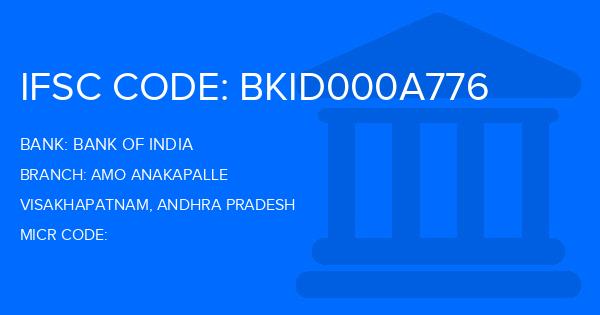 Bank Of India (BOI) Amo Anakapalle Branch IFSC Code