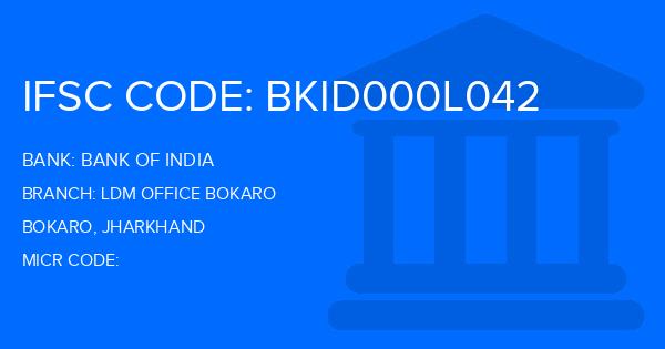 Bank Of India (BOI) Ldm Office Bokaro Branch IFSC Code