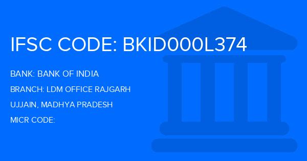 Bank Of India (BOI) Ldm Office Rajgarh Branch IFSC Code
