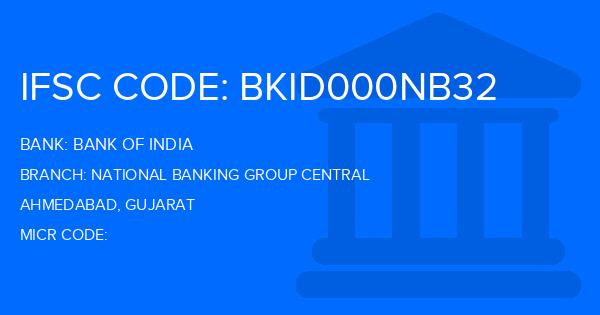 Bank Of India (BOI) National Banking Group Central Branch IFSC Code