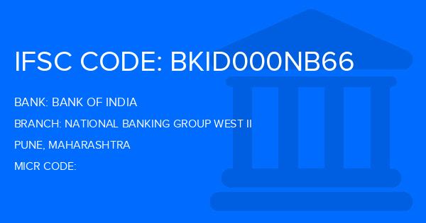 Bank Of India (BOI) National Banking Group West Ii Branch IFSC Code
