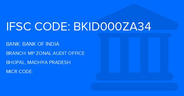 Bank Of India (BOI) Mp Zonal Audit Office Branch IFSC Code
