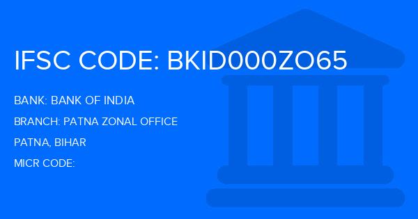Bank Of India (BOI) Patna Zonal Office Branch IFSC Code
