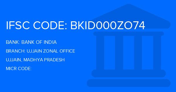 Bank Of India (BOI) Ujjain Zonal Office Branch IFSC Code