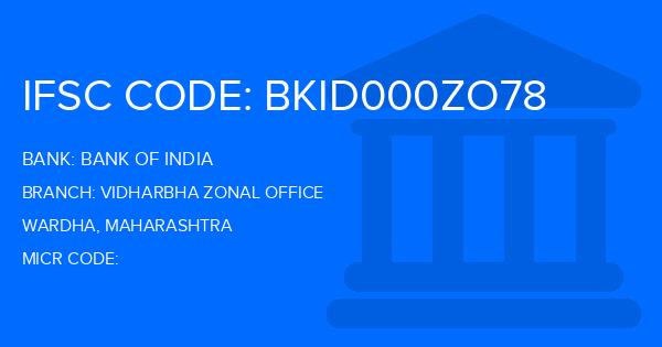 Bank Of India (BOI) Vidharbha Zonal Office Branch IFSC Code