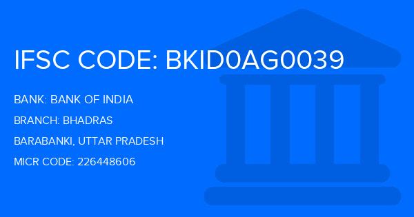 Bank Of India (BOI) Bhadras Branch IFSC Code