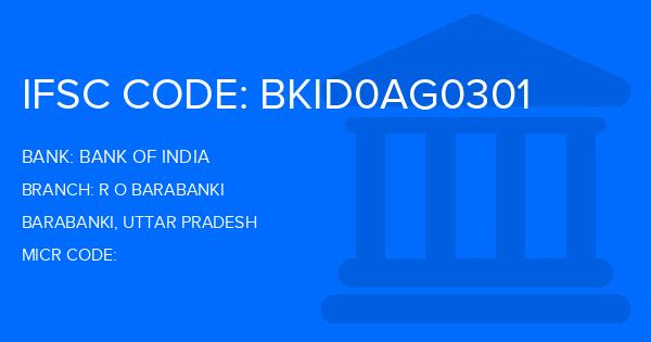 Bank Of India (BOI) R O Barabanki Branch IFSC Code