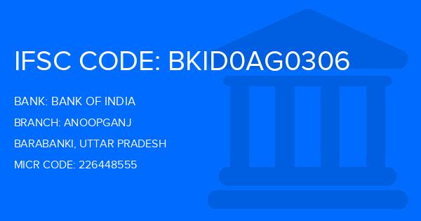 Bank Of India (BOI) Anoopganj Branch IFSC Code