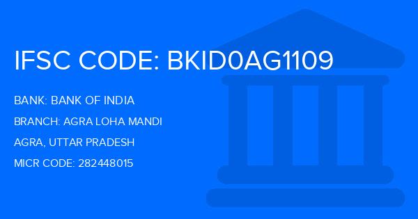 Bank Of India (BOI) Agra Loha Mandi Branch IFSC Code