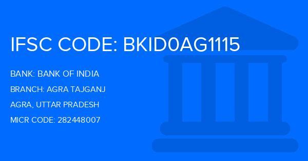 Bank Of India (BOI) Agra Tajganj Branch IFSC Code