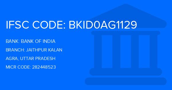 Bank Of India (BOI) Jaithpur Kalan Branch IFSC Code
