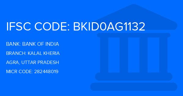 Bank Of India (BOI) Kalal Kheria Branch IFSC Code