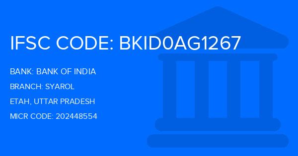 Bank Of India (BOI) Syarol Branch IFSC Code