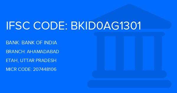 Bank Of India (BOI) Ahamadabad Branch IFSC Code