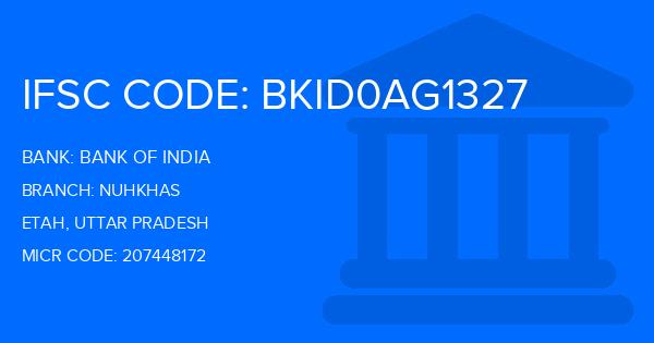 Bank Of India (BOI) Nuhkhas Branch IFSC Code