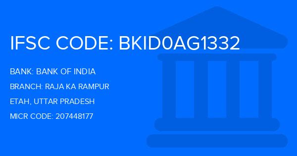 Bank Of India (BOI) Raja Ka Rampur Branch IFSC Code
