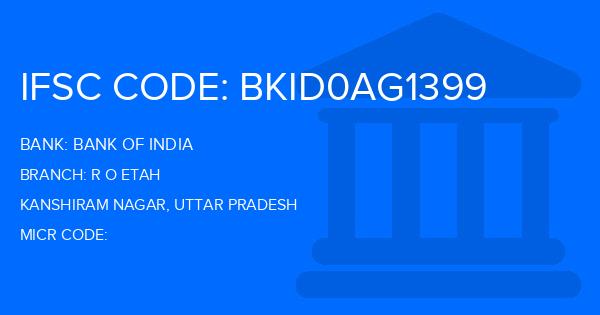 Bank Of India (BOI) R O Etah Branch IFSC Code