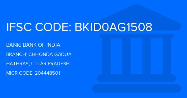 Bank Of India (BOI) Chhonda Gadua Branch IFSC Code
