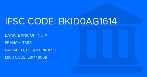 Bank Of India (BOI) Tarsi Branch IFSC Code
