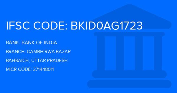 Bank Of India (BOI) Gambhirwa Bazar Branch IFSC Code