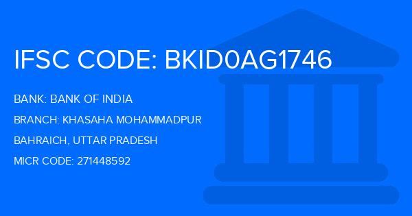 Bank Of India (BOI) Khasaha Mohammadpur Branch IFSC Code