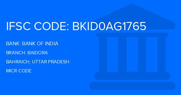 Bank Of India (BOI) Baidora Branch IFSC Code