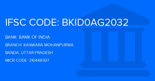 Bank Of India (BOI) Kanwara Mohanpurwa Branch IFSC Code