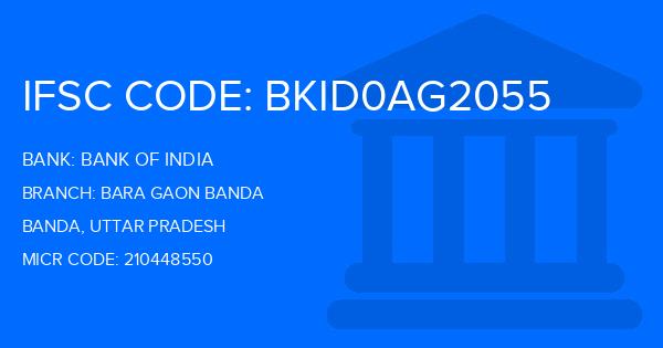 Bank Of India (BOI) Bara Gaon Banda Branch IFSC Code