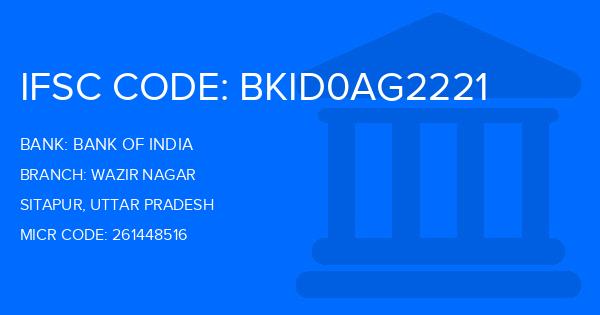 Bank Of India (BOI) Wazir Nagar Branch IFSC Code