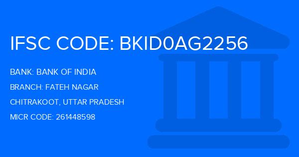Bank Of India (BOI) Fateh Nagar Branch IFSC Code