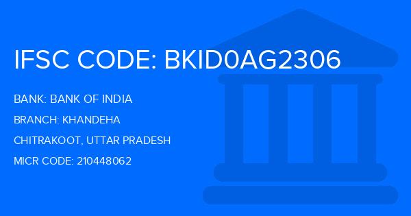 Bank Of India (BOI) Khandeha Branch IFSC Code