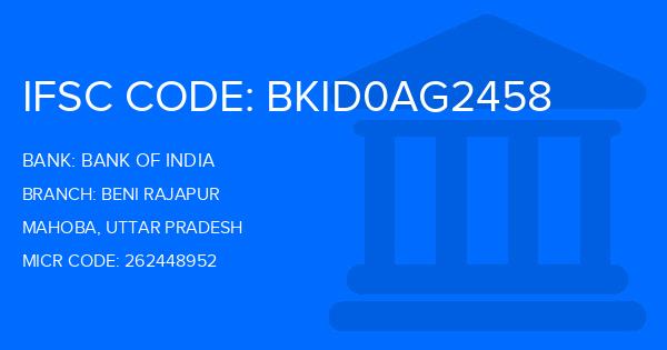 Bank Of India (BOI) Beni Rajapur Branch IFSC Code