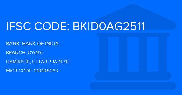 Bank Of India (BOI) Gyodi Branch IFSC Code