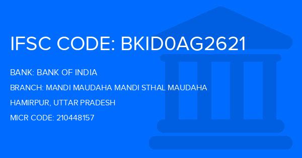 Bank Of India (BOI) Mandi Maudaha Mandi Sthal Maudaha Branch IFSC Code