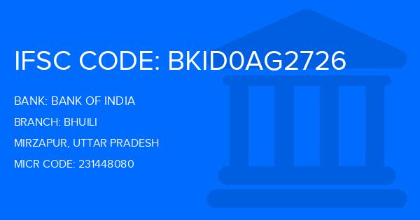 Bank Of India (BOI) Bhuili Branch IFSC Code
