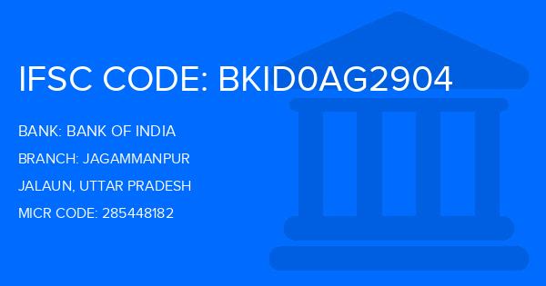 Bank Of India (BOI) Jagammanpur Branch IFSC Code