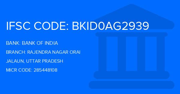 Bank Of India (BOI) Rajendra Nagar Orai Branch IFSC Code