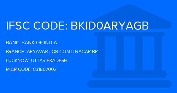 Bank Of India (BOI) Aryavart Gb Gomti Nagar Br Branch IFSC Code