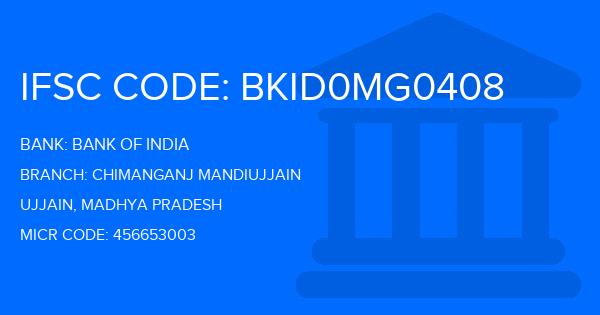 Bank Of India (BOI) Chimanganj Mandiujjain Branch IFSC Code