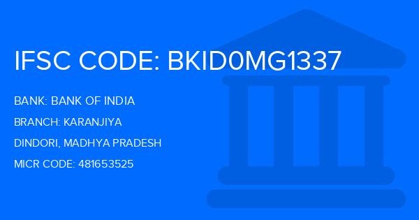 Bank Of India (BOI) Karanjiya Branch IFSC Code