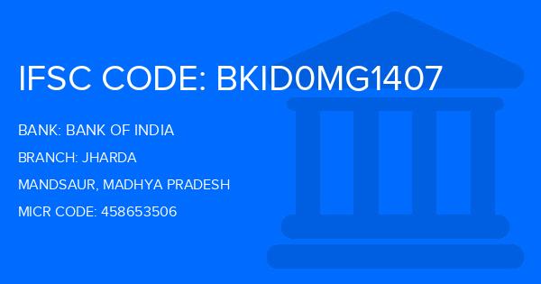 Bank Of India (BOI) Jharda Branch IFSC Code
