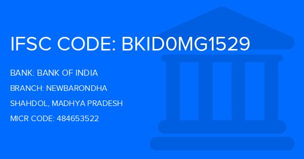 Bank Of India (BOI) Newbarondha Branch IFSC Code