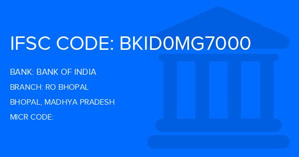 Bank Of India (BOI) Ro Bhopal Branch IFSC Code