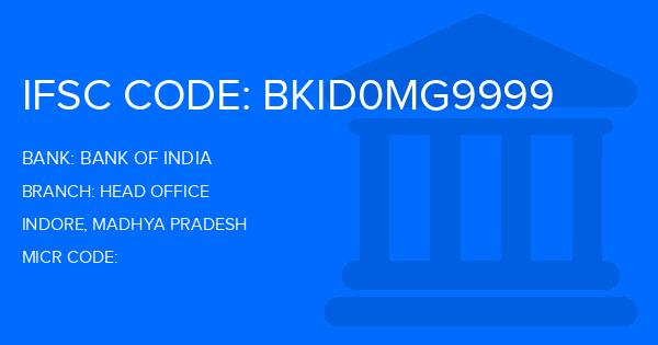 Bank Of India (BOI) Head Office Branch IFSC Code