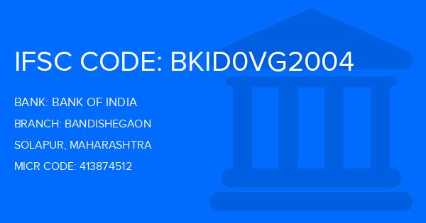 Bank Of India (BOI) Bandishegaon Branch IFSC Code