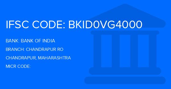 Bank Of India (BOI) Chandrapur Ro Branch IFSC Code