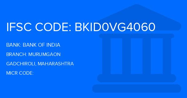 Bank Of India (BOI) Murumgaon Branch IFSC Code