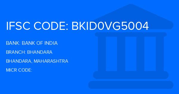 Bank Of India (BOI) Bhandara Branch IFSC Code